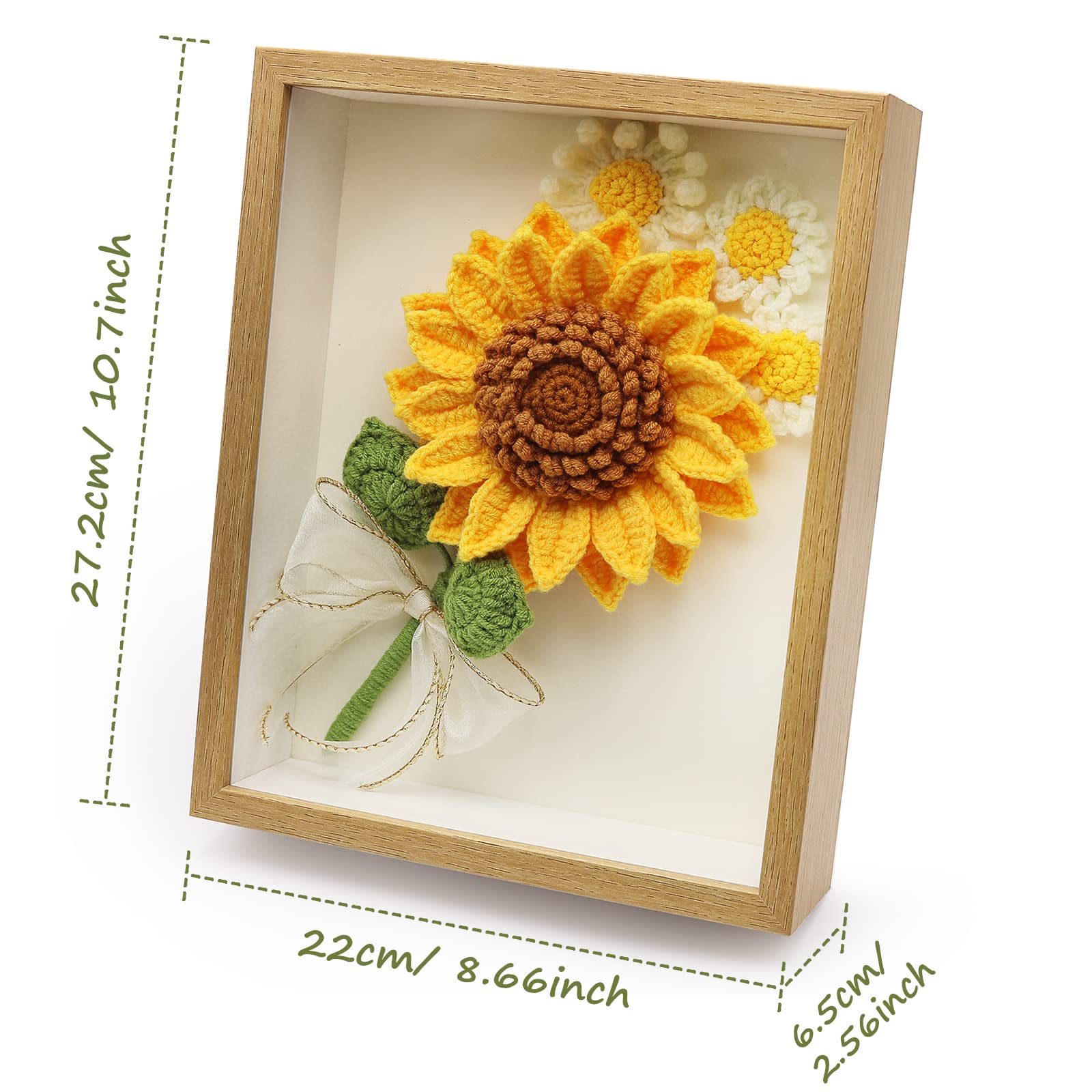 Amazon.com: Marvogo Crochet Flowers Photo Frame, Crochet Sunflower